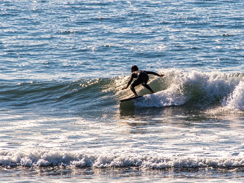 Surfing Wave Matte Horizontal Poster — Coastal Surf Photography Wall Art