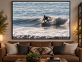 Surfing Wave Matte Horizontal Poster — Coastal Surf Photography Wall Art