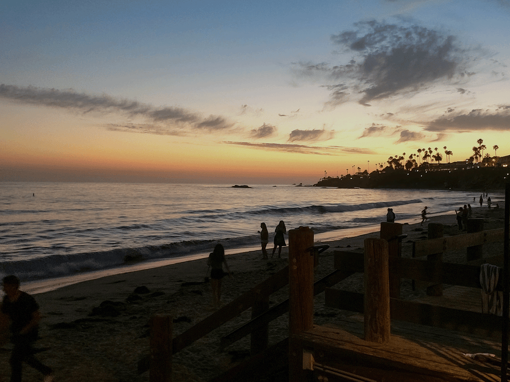 Laguna Beach Sunset Poster — Horizontal Coastal Wall Art