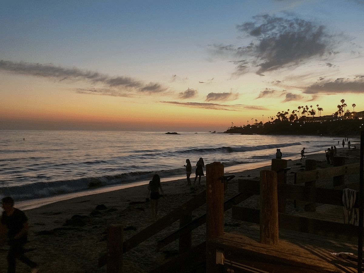 Laguna Beach Sunset Poster — Horizontal Coastal Wall Art