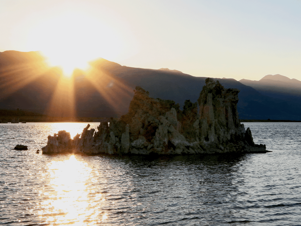Sunset Over Tufa Lake Poster — Matte Horizontal Landscape Wall Art