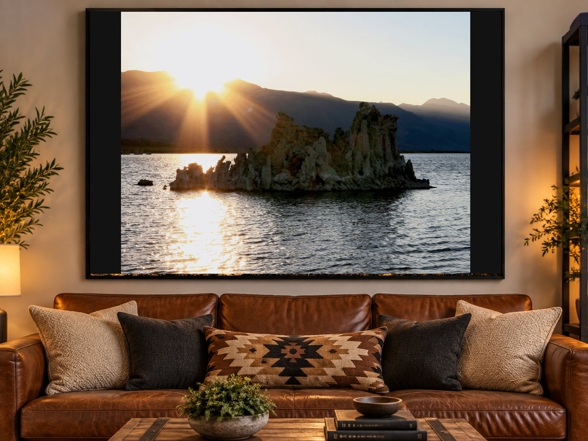 Sunset Over Tufa Lake Poster — Matte Horizontal Landscape Wall Art