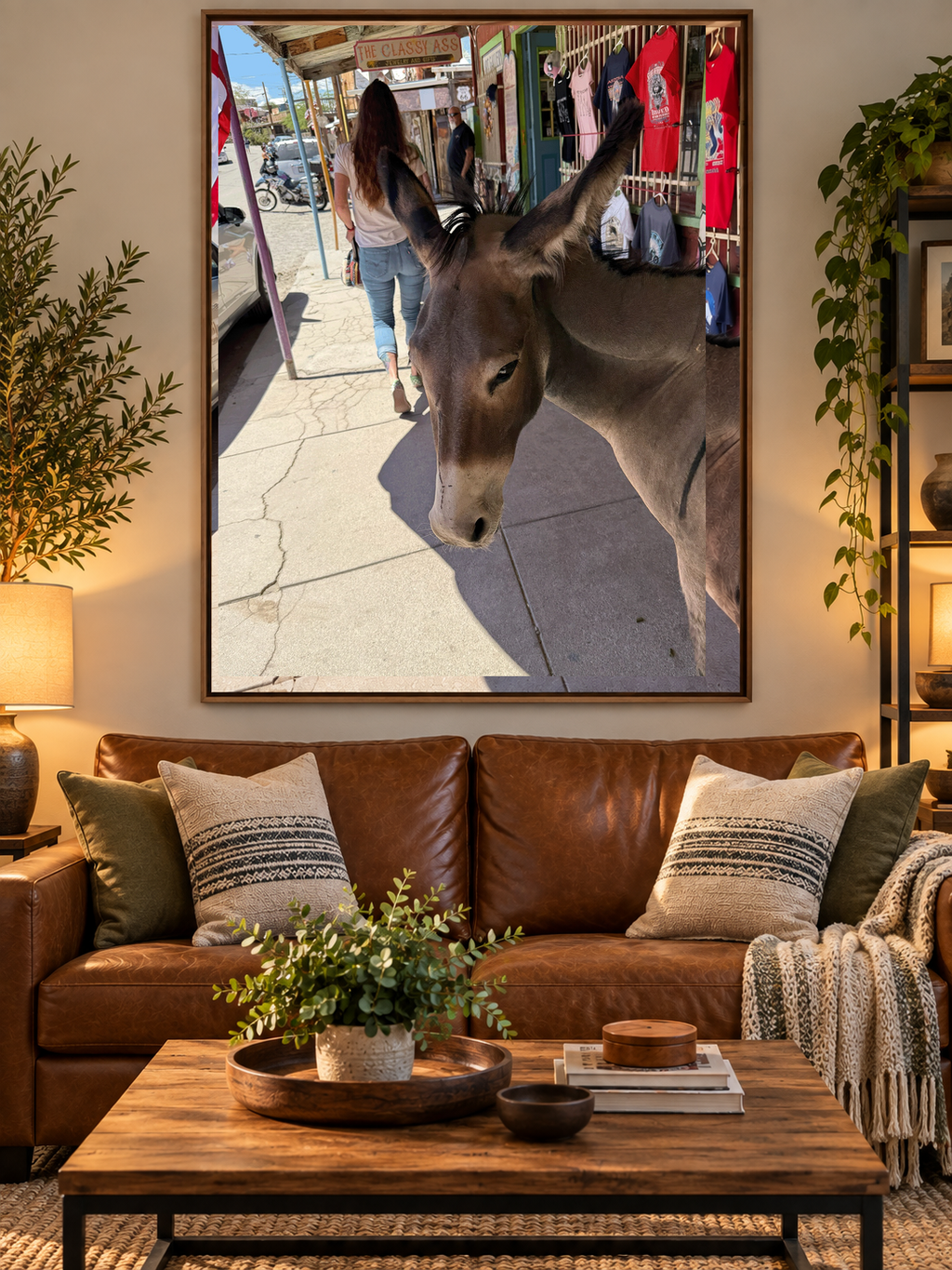 Oatman Donkey Street Photo Poster — Matte Vertical Wall Art