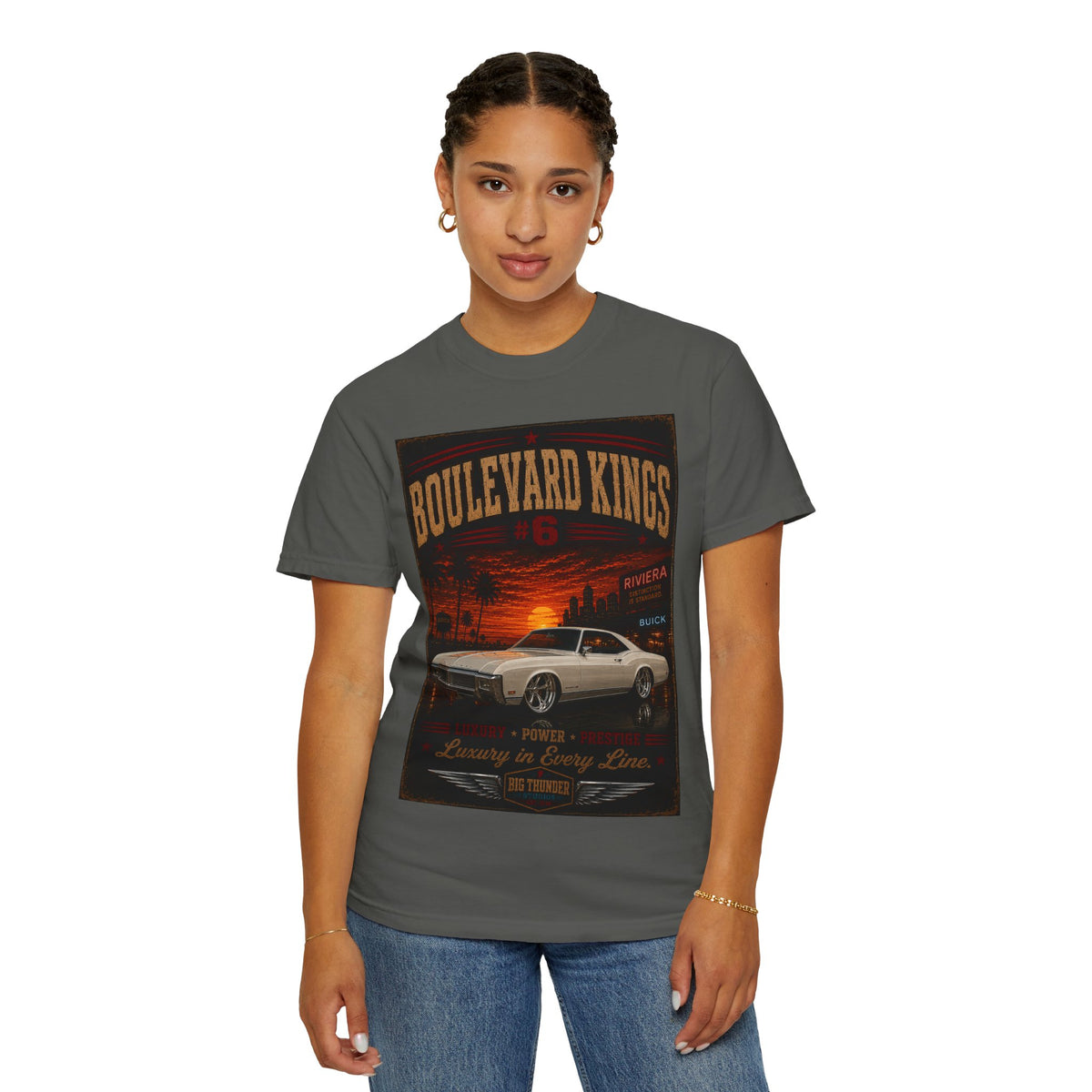 Big Thunder Boulevard Kings #6 | Classic Car Lowrider Graphic T-Shirt