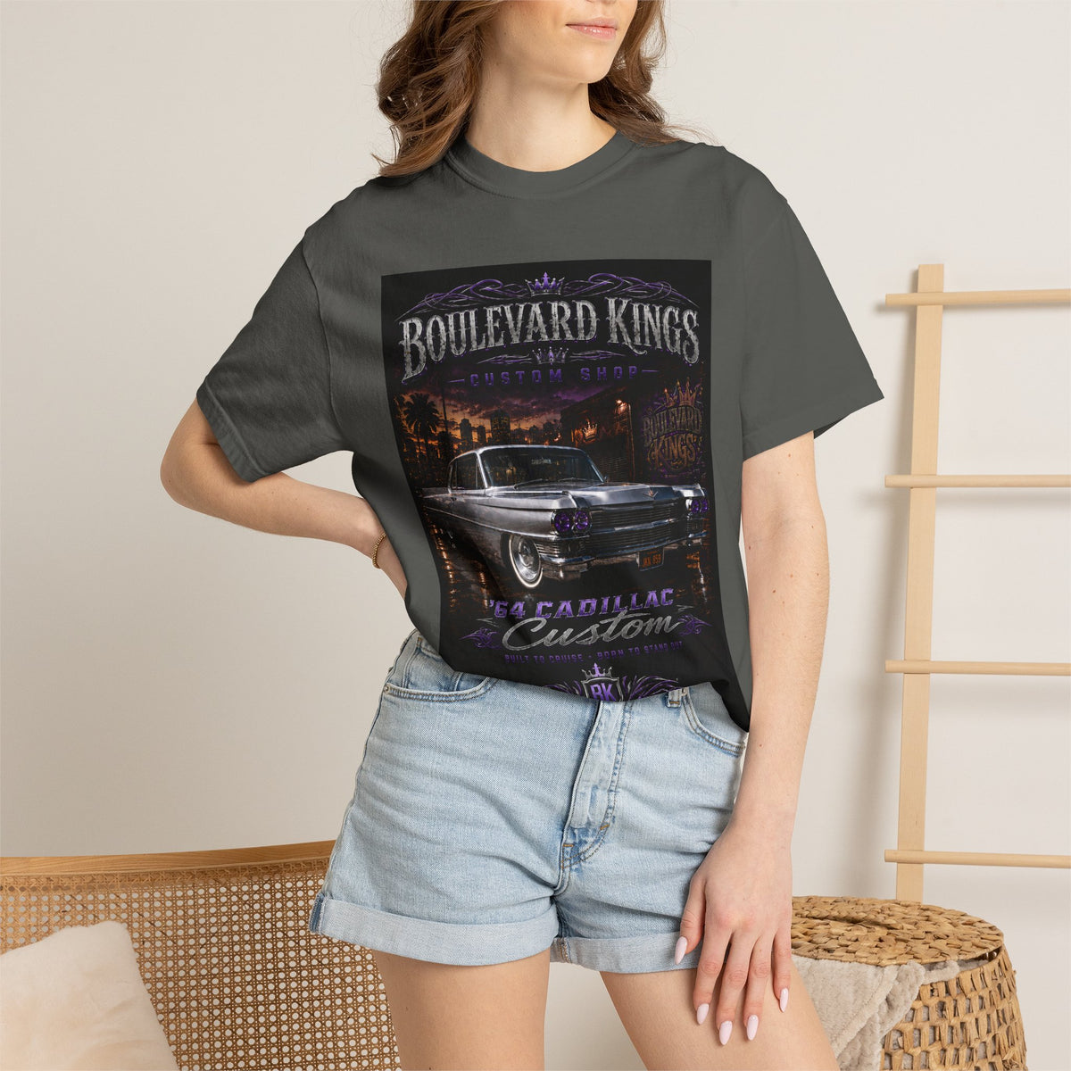 Boulevard Kings Cadillac Custom Tee — Classic Lowrider Vintage Car T-Shirt