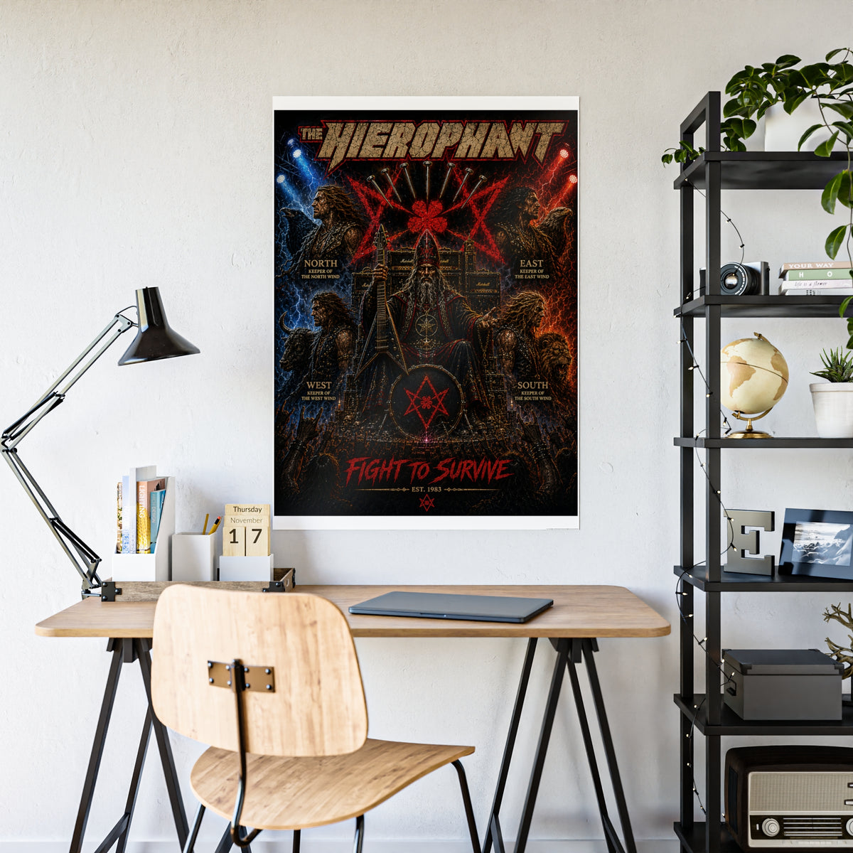 Gloss Poster — The Hierophant “Fight to Survive” Band Art Print