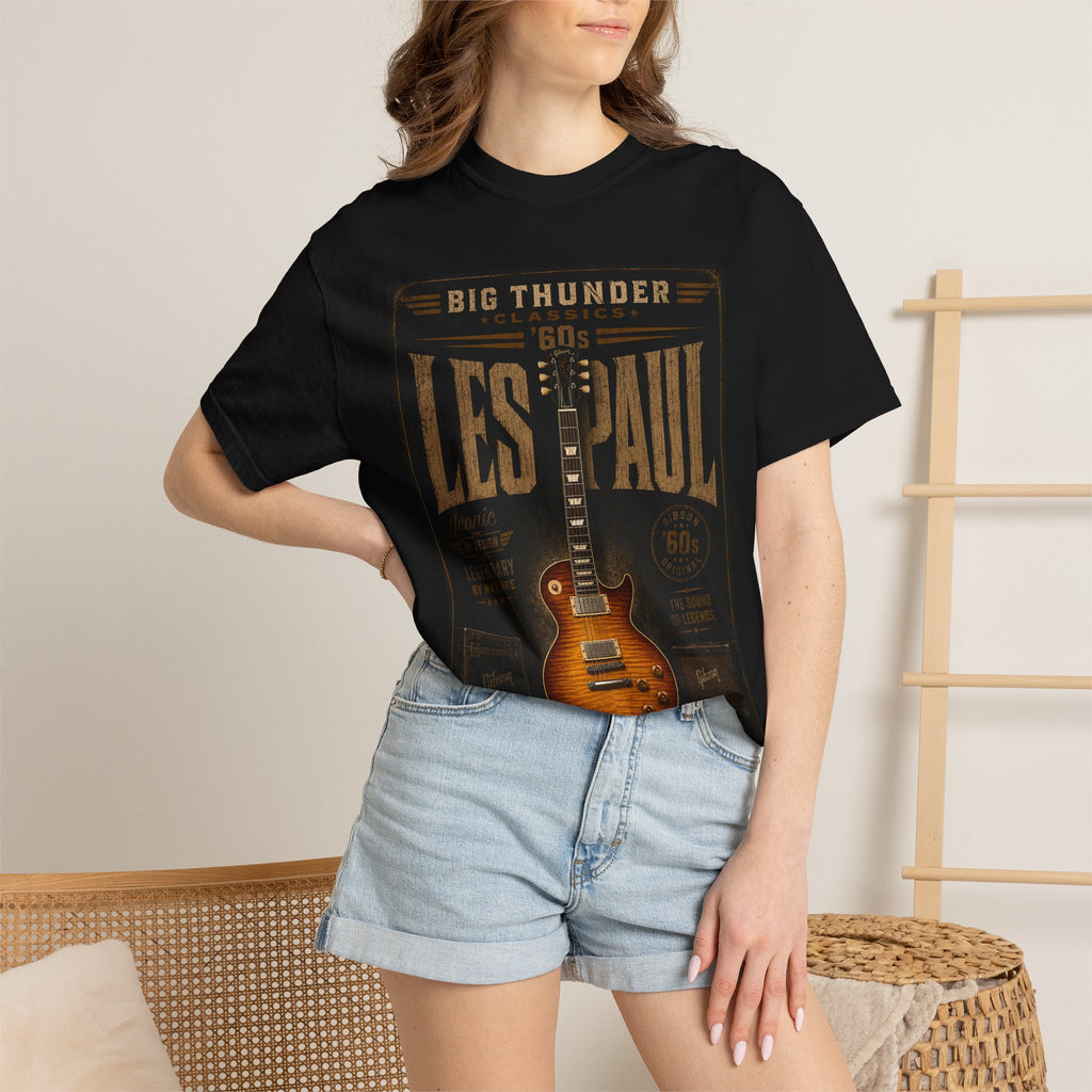 Les Paul Guitar Poster T-Shirt | Vintage Electric Guitar Graphic