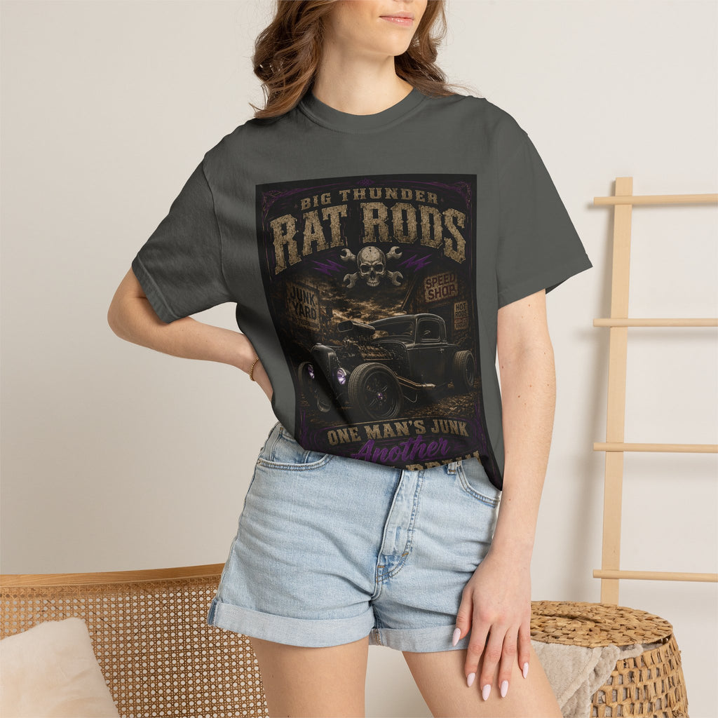 Rat Rods Vintage Car T-Shirt — "Big Thunder" Hot Rod Graphic