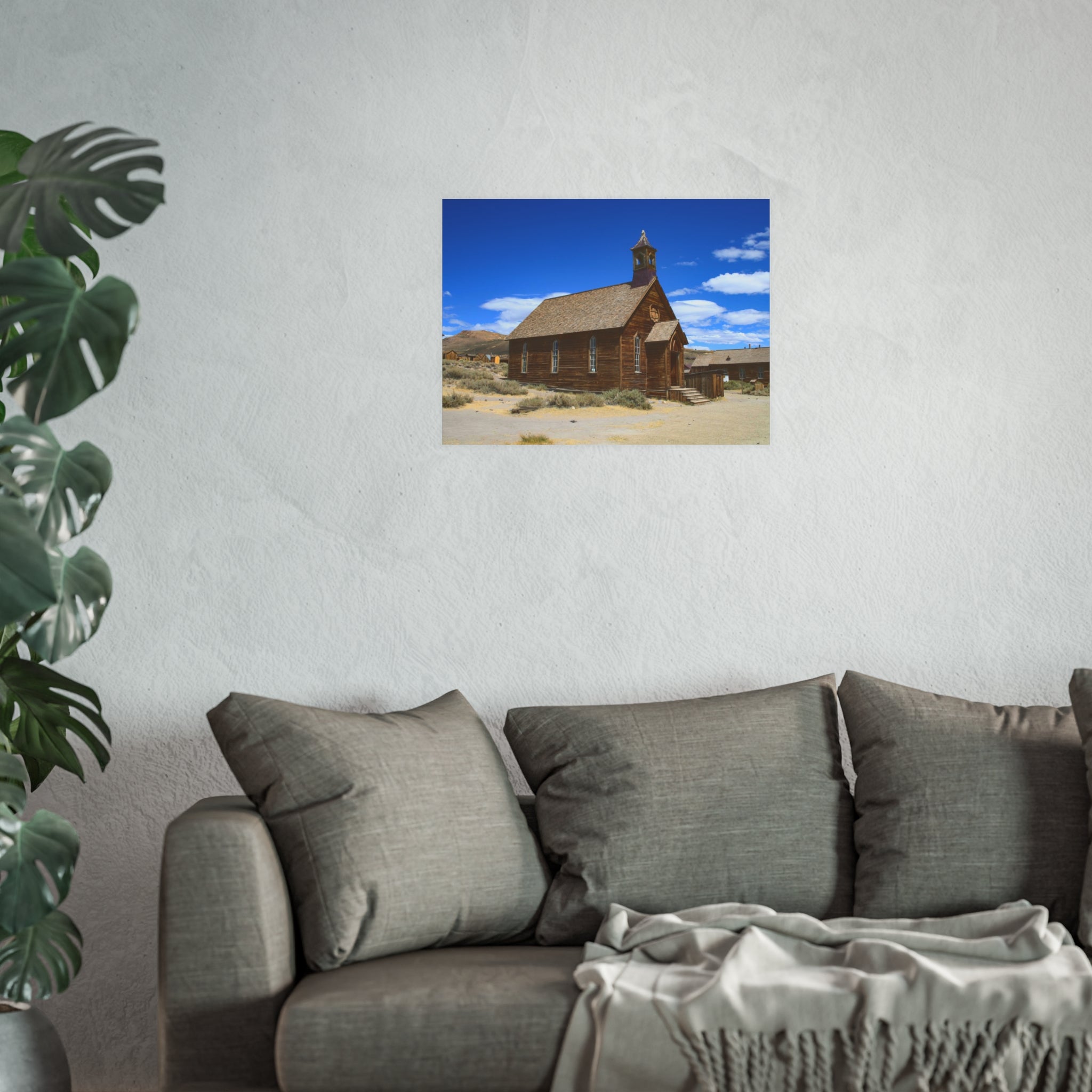 Historic Bodie Church - Bodie Ghost Town California -  Fine Art Photography Print - Western Wall Art - Desert Landscape Decor