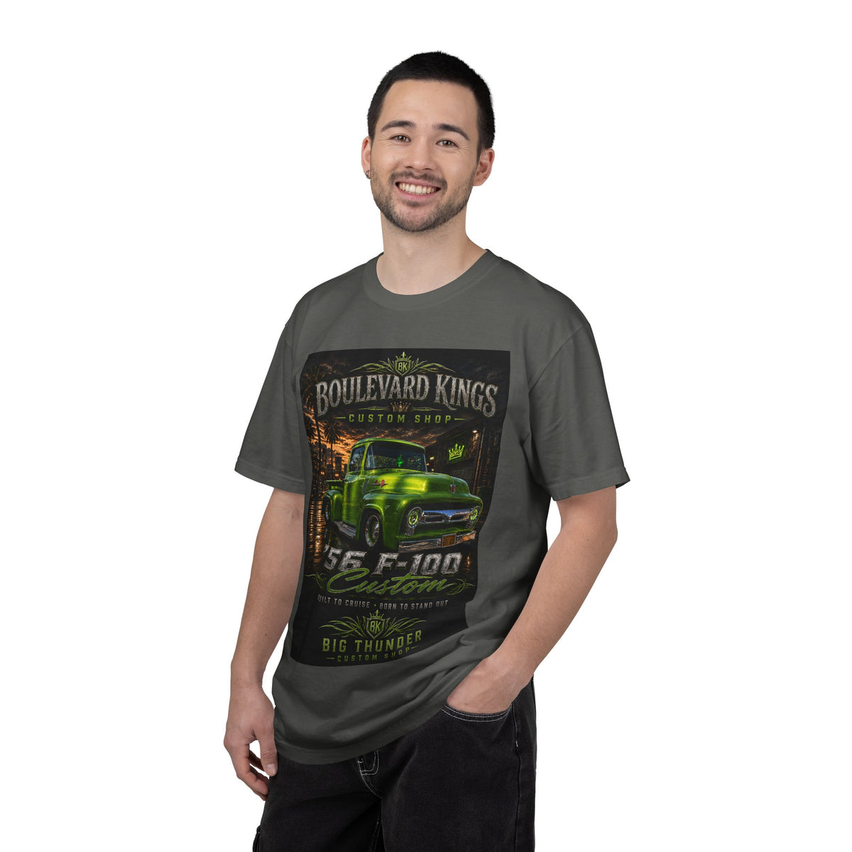 Vintage Green 56 F-100 Truck T-Shirt — Boulevard Kings Classic Auto Tee