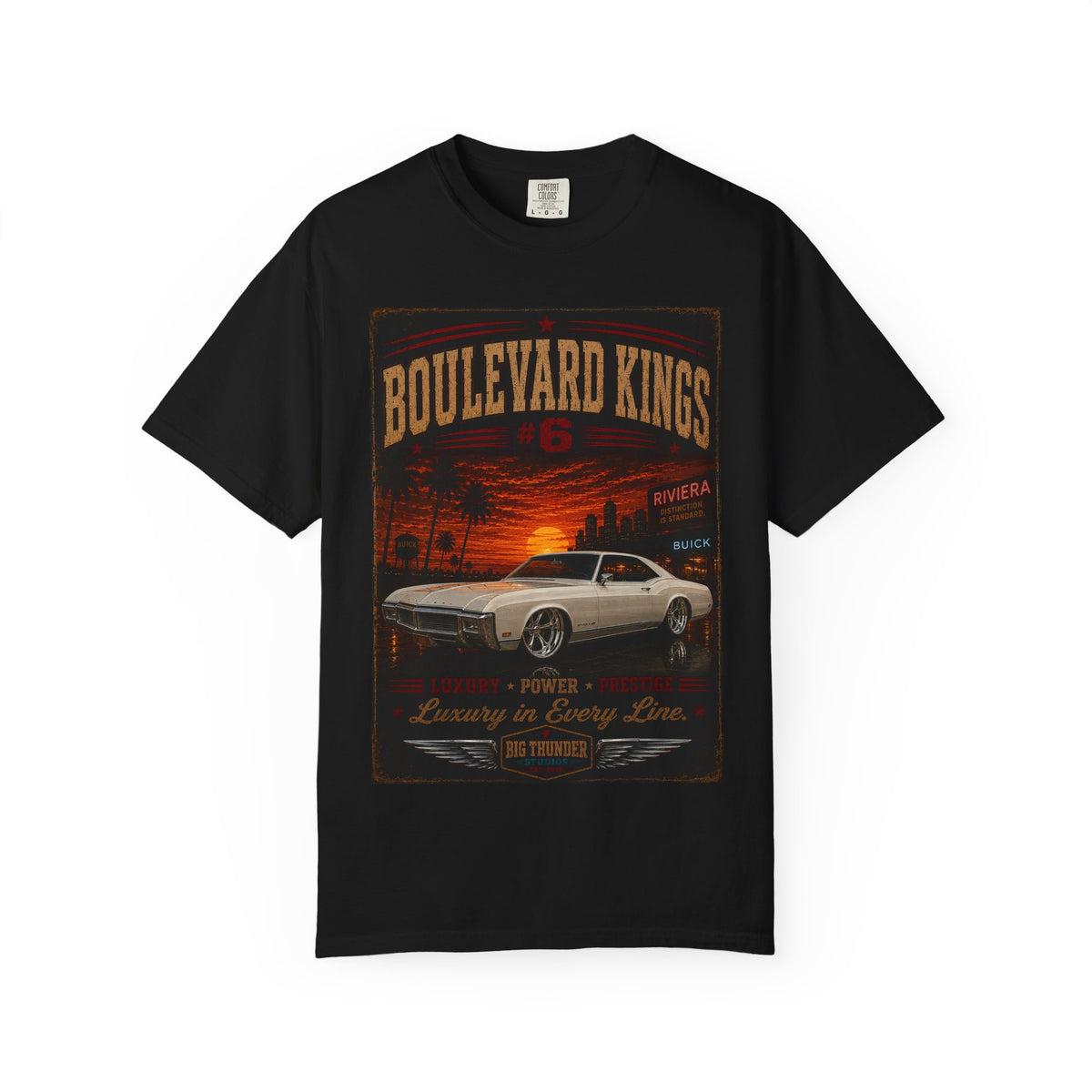 Big Thunder Boulevard Kings #6 | Classic Car Lowrider Graphic T-Shirt