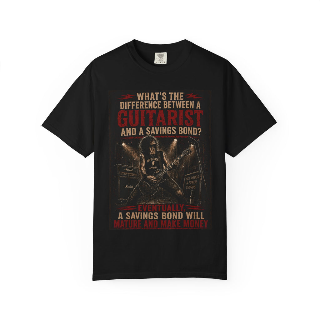 Guitarist Rock Poster T-Shirt | Big Thunder Electric Guitar Art