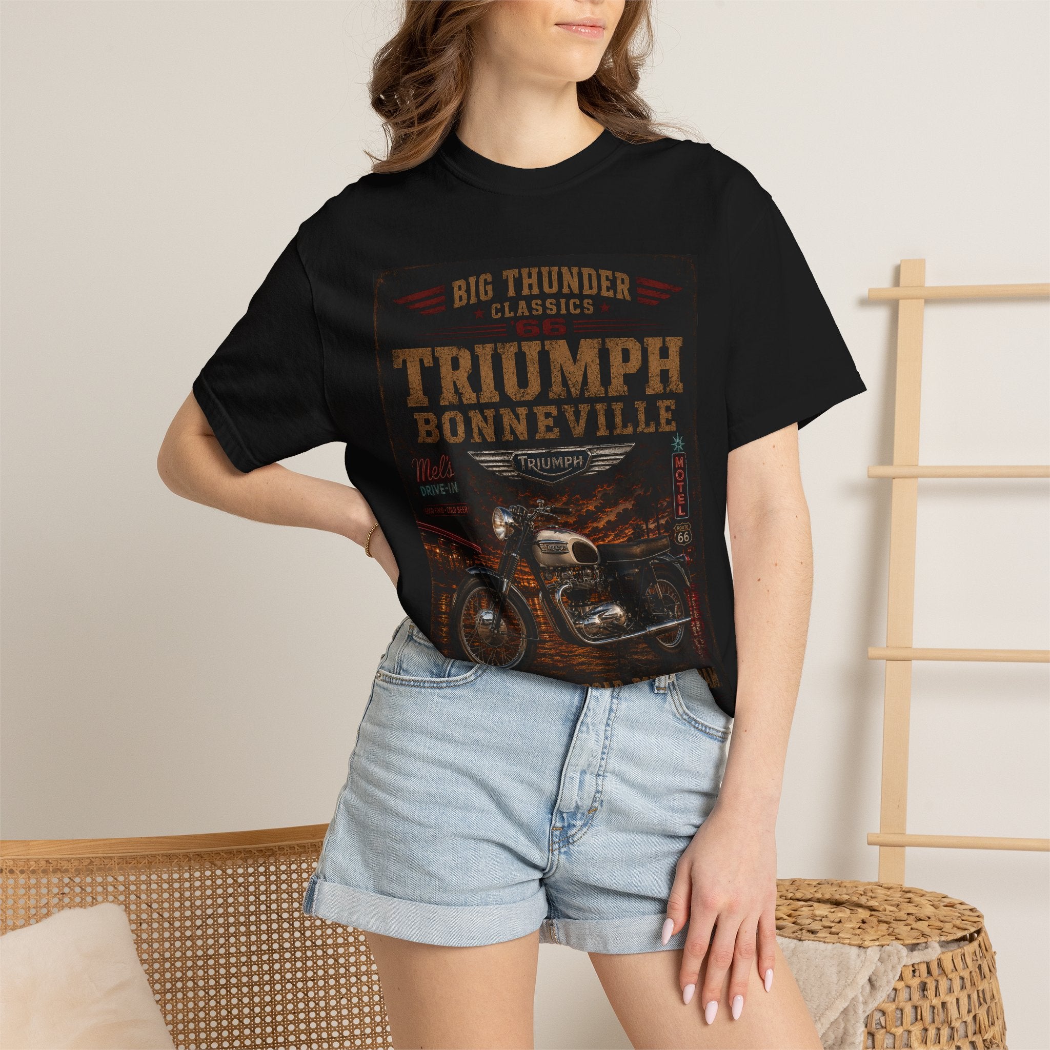 Triumph Bonneville Motorcycle Tee | Vintage Biker Graphic Shirt