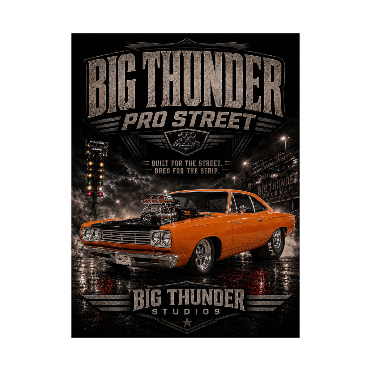 Big Thunder Pro Street Muscle Car Matte Poster
