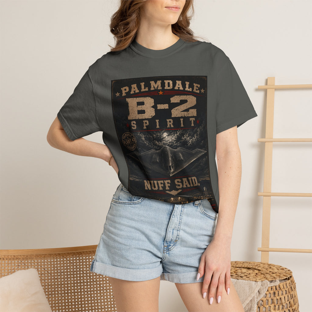 B-2 Spirit Bomber Palmdale Aviation Poster T-Shirt | Nuff Said