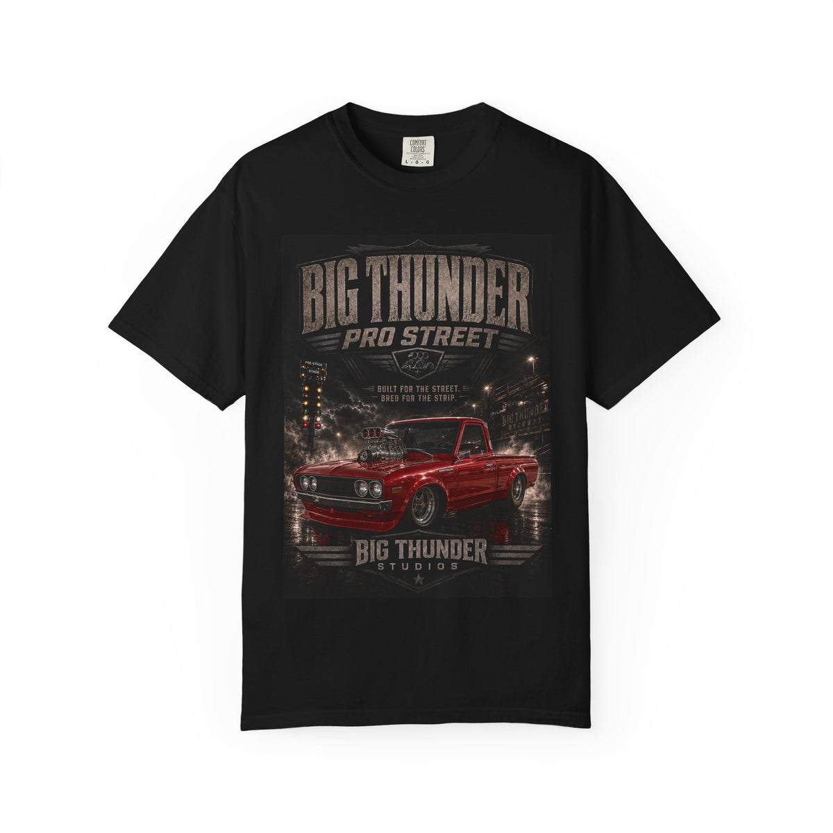 Vintage Red Pro Street Muscle Car T-Shirt | Big Thunder Studios