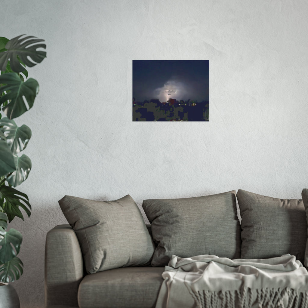 Thunderstorm Night Sky — Lightning Wall Art