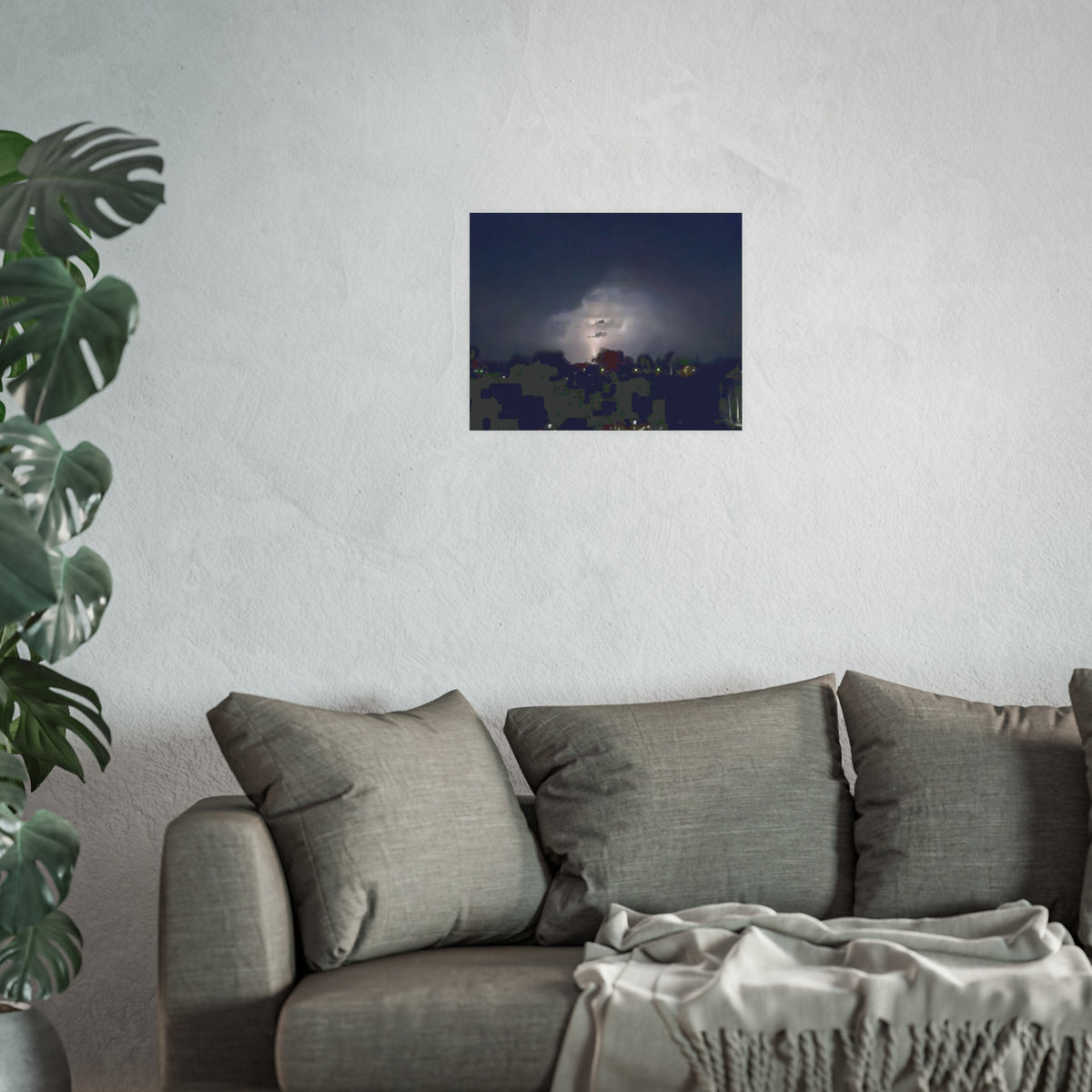 Thunderstorm Night Sky — Lightning Wall Art
