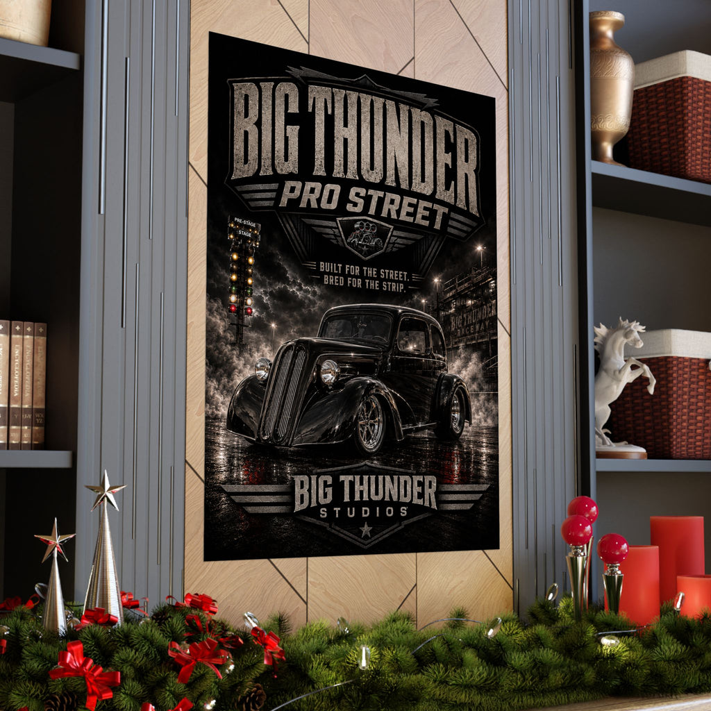 Big Thunder Pro Street Vintage Hot Rod Matte Poster