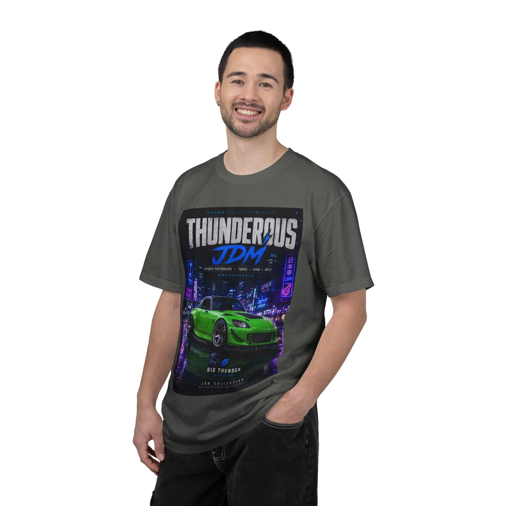 Thunderous JDM T-Shirt — Neon Green Sports Car Street Racing Tee