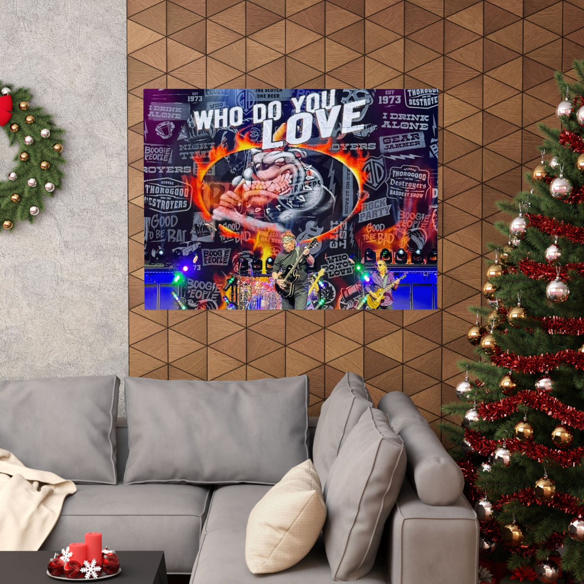 Who Do You Love Rock Poster — Matte Horizontal Music Wall Art