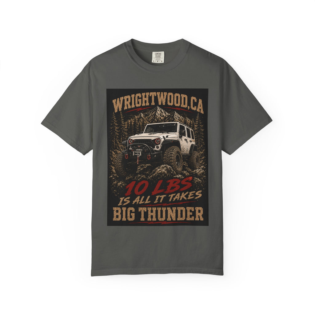 Wrightwood CA Off-Road Jeep Design T-Shirt | Big Thunder 10 lbs