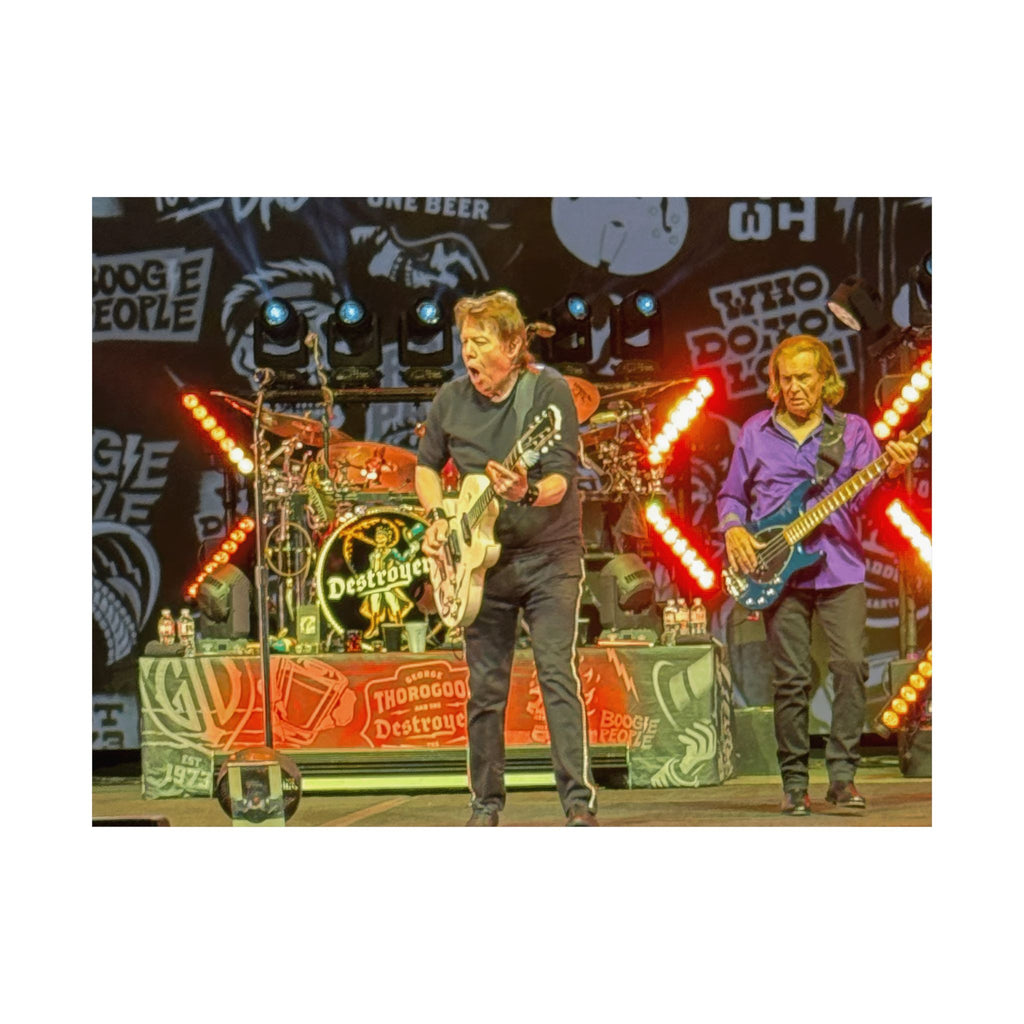 George Thorogood and the Destroyers Concert Poster — Live Rock Performance Matte Horizontal Print
