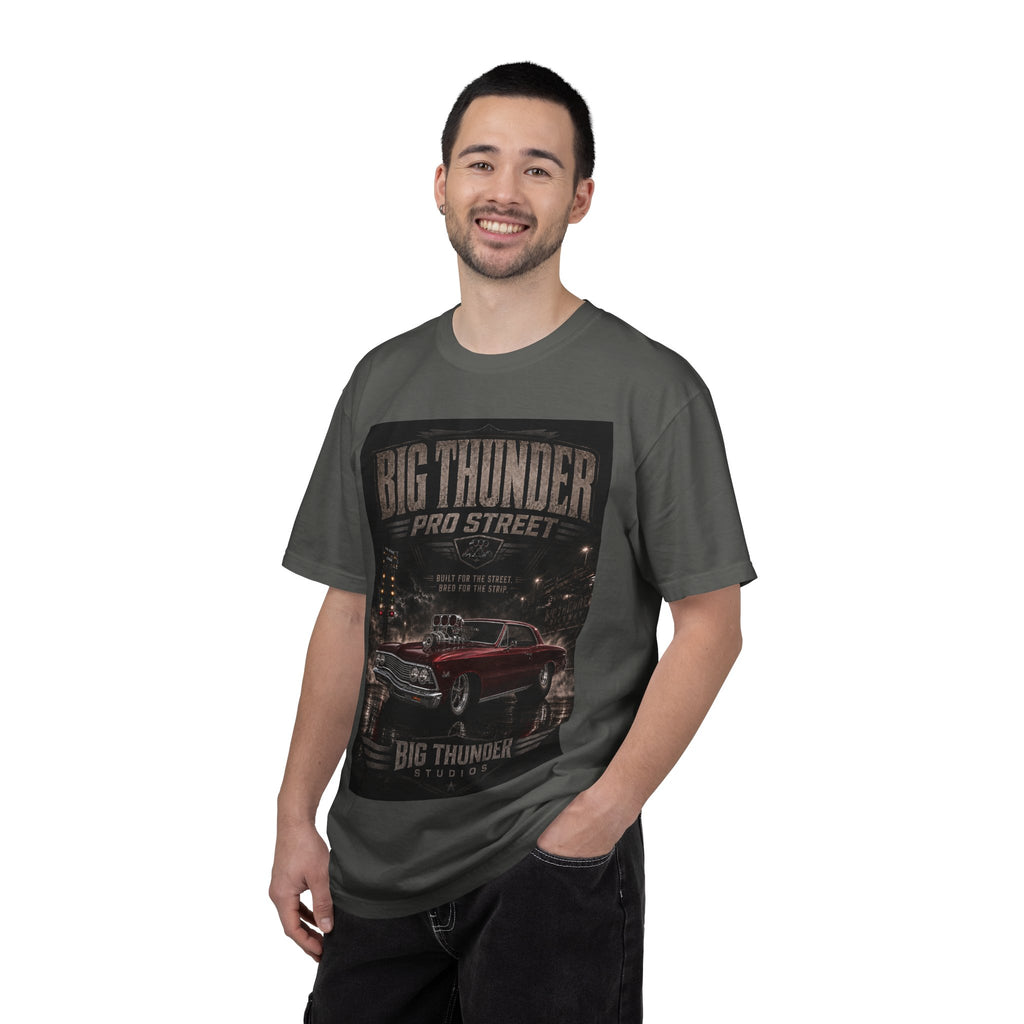 Vintage Burgundy Pro Street Muscle Car T-Shirt | Big Thunder Studios