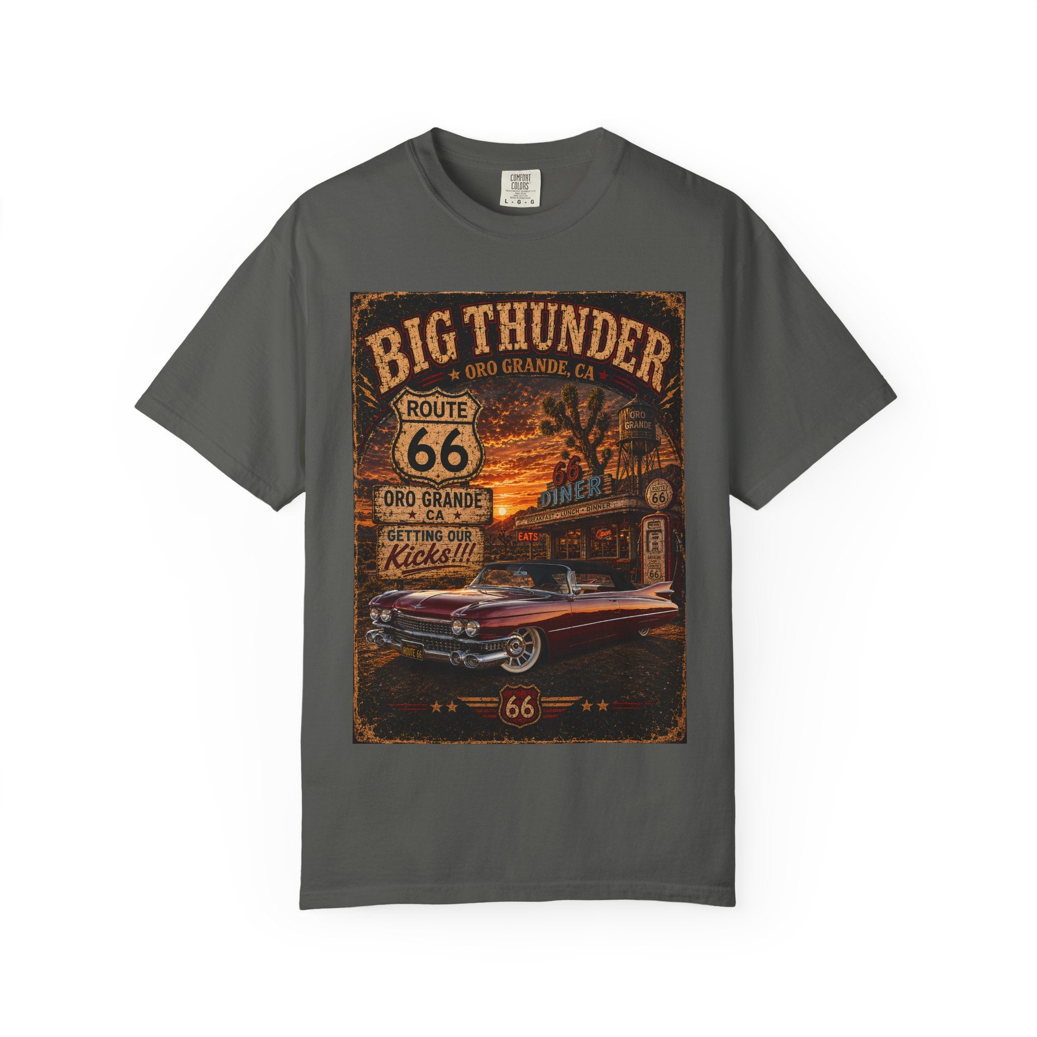 Route 66 Big Thunder | Vintage Muscle Car Graphic T-Shirt