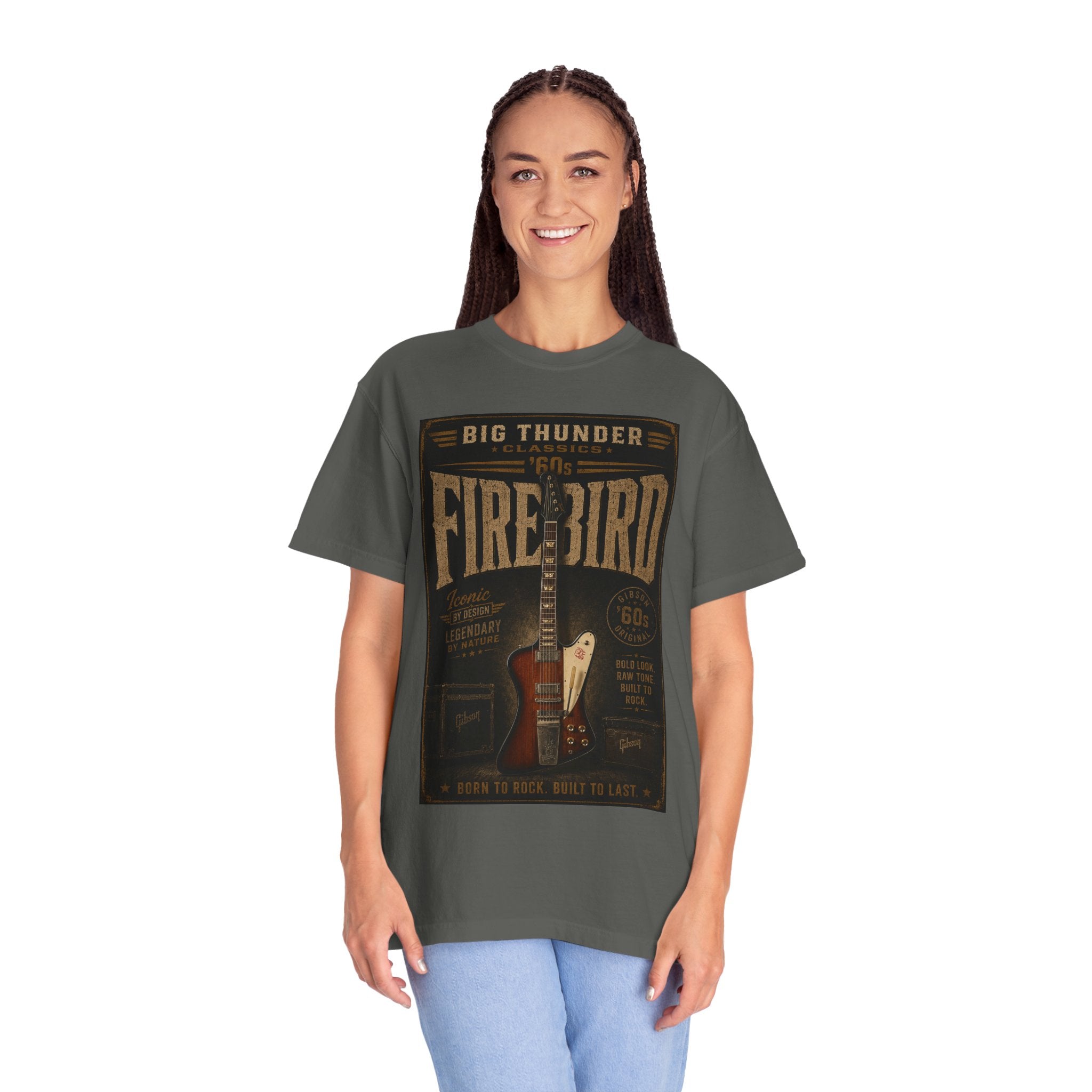 Firebird Guitar Poster T-shirt | Vintage Rock Music Tee