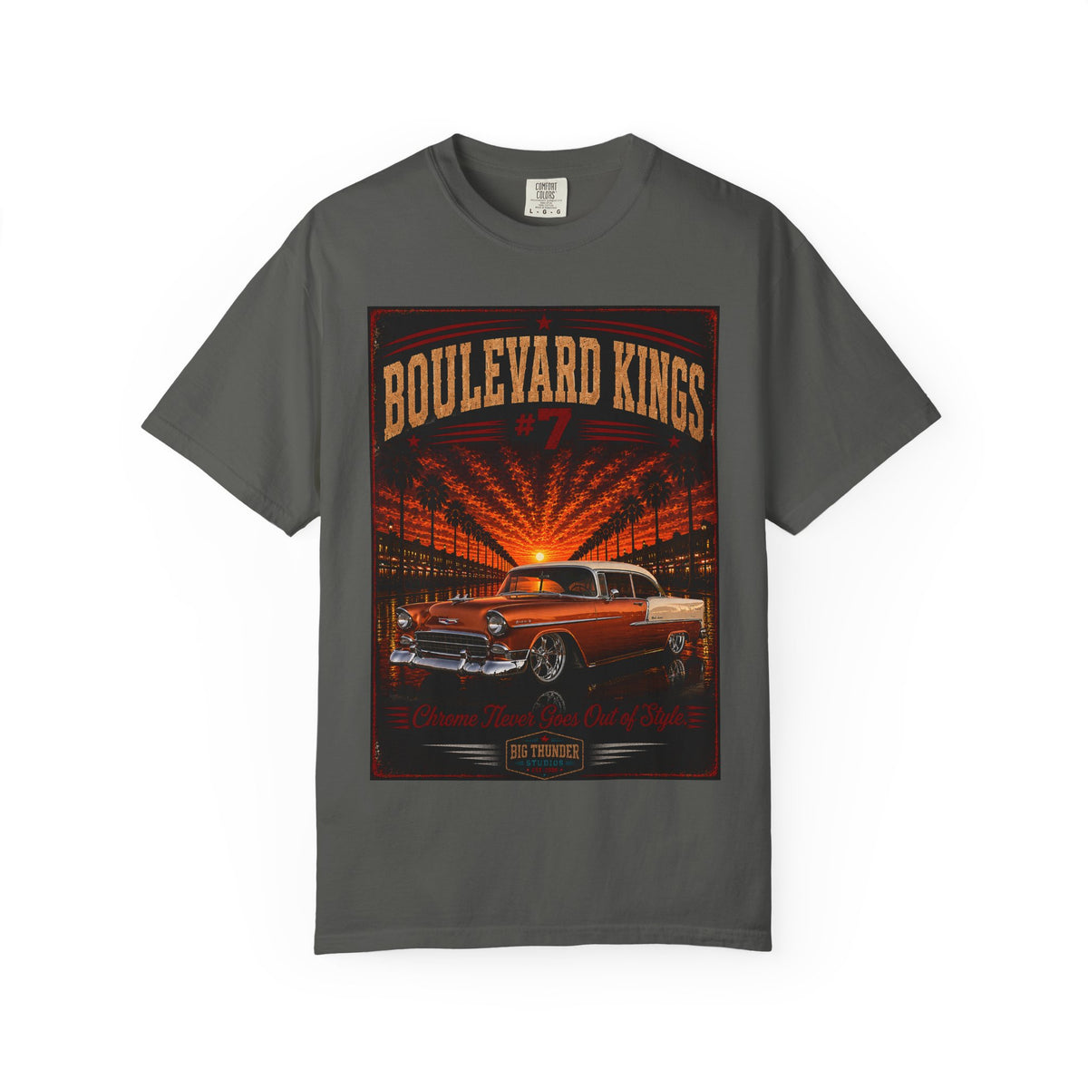 Big Thunder Boulevard Kings #7 | Classic Car Lowrider Graphic T-Shirt