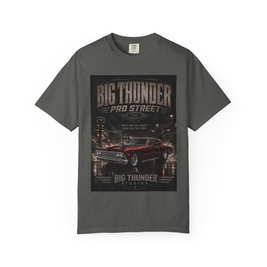 Vintage Burgundy Pro Street Muscle Car T-Shirt | Big Thunder Studios