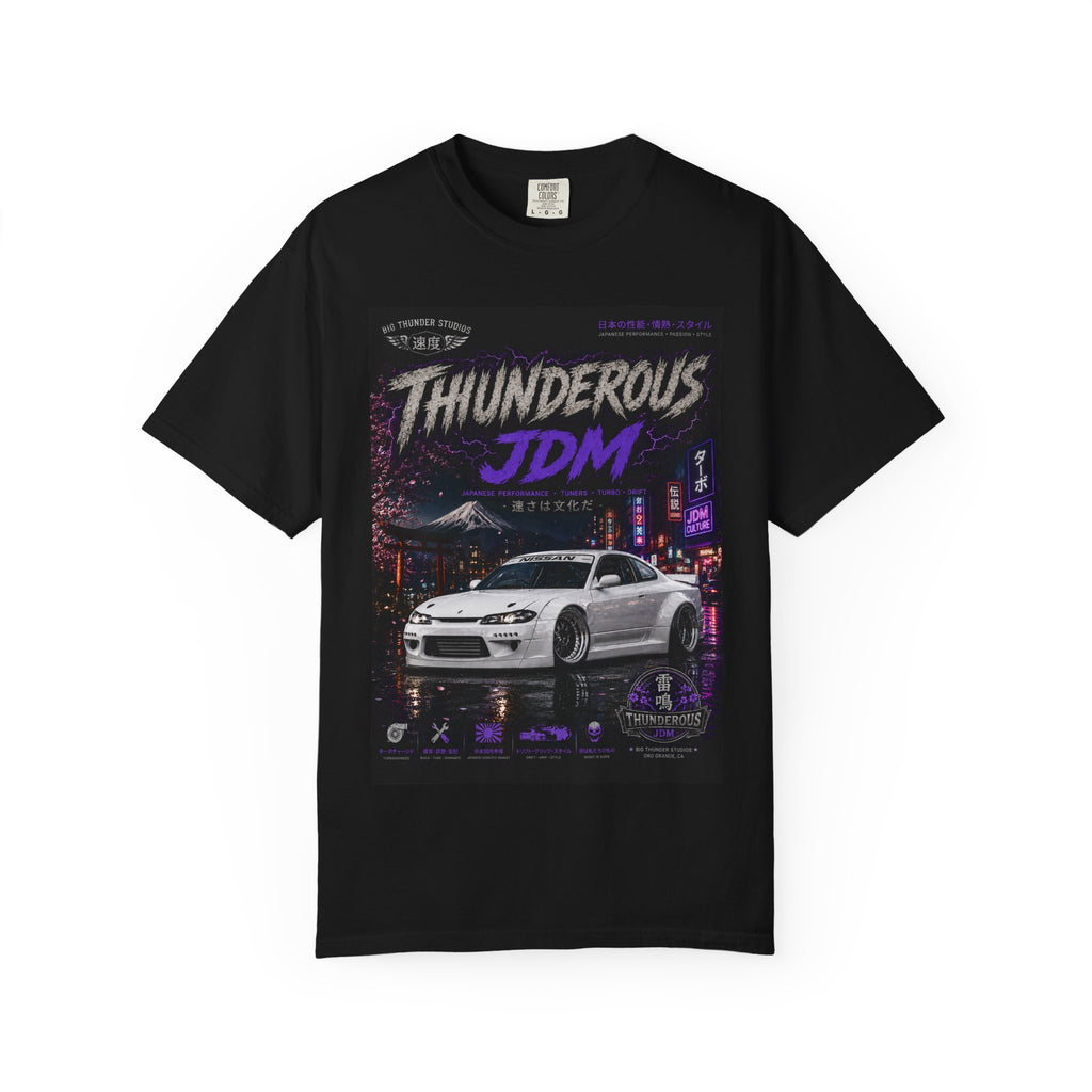 Thunderous JDM Sports Car Tee — Vintage Night Street Racing T-Shirt